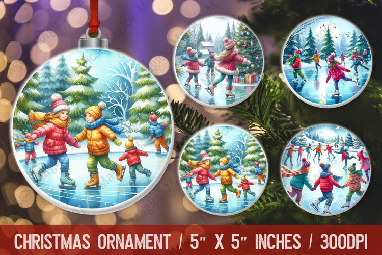 Christmas ornaments sublimation design