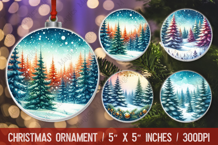 Christmas ornaments sublimation design