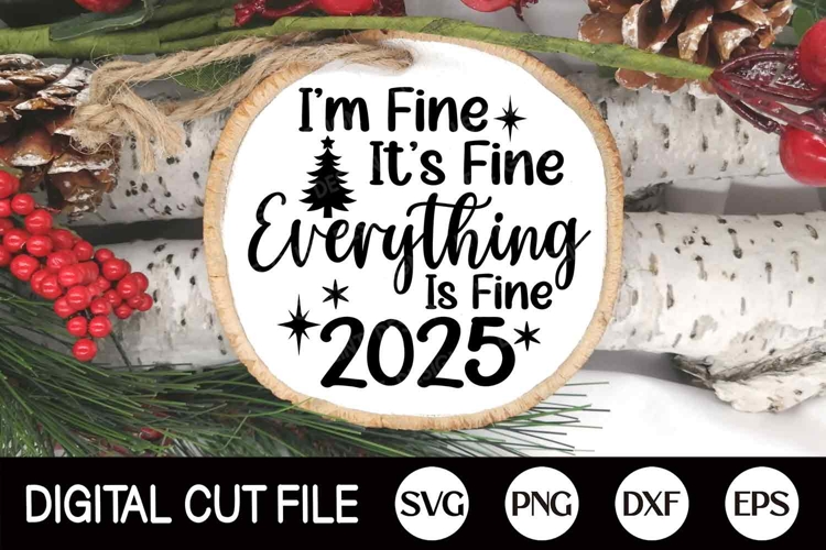 Funny Christmas Ornament 2025 SVG, Christmas Quote Ornaments example image 1