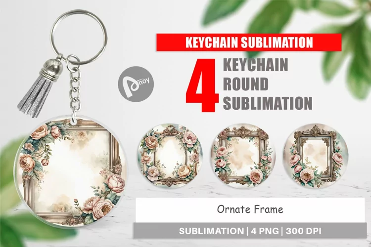 Keychain Ornate Frame