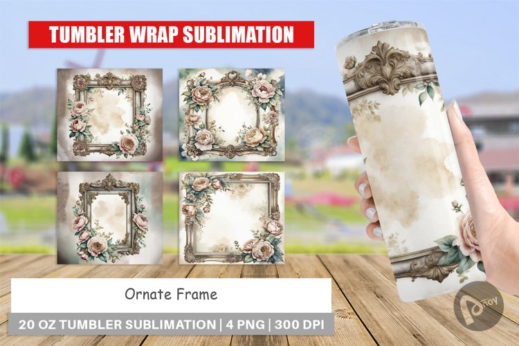 Tumbler Wrap Ornate Frame example image 1