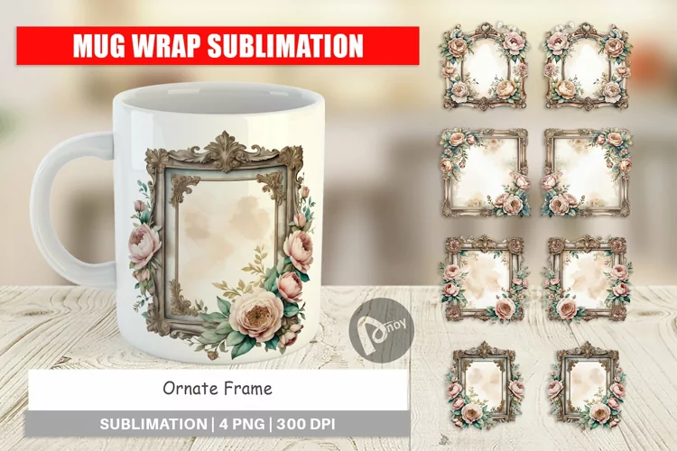 Mug Wrap Ornate Frame