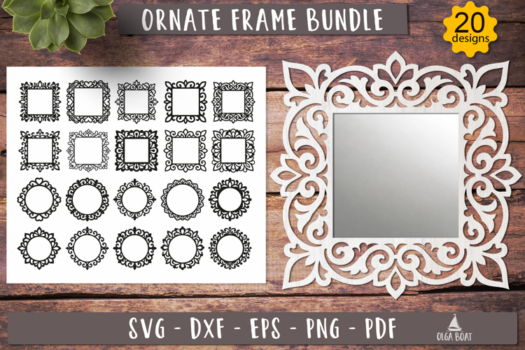 Ornate Frame Bundle SVG Laser Cut designs