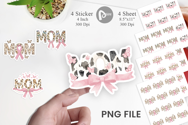 Ornate Garden MOM Sticker
