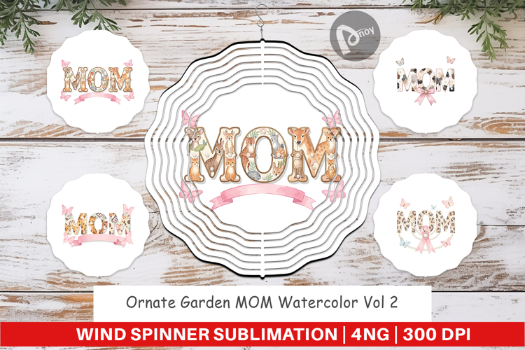 Ornate Garden MOM Wind Spinner