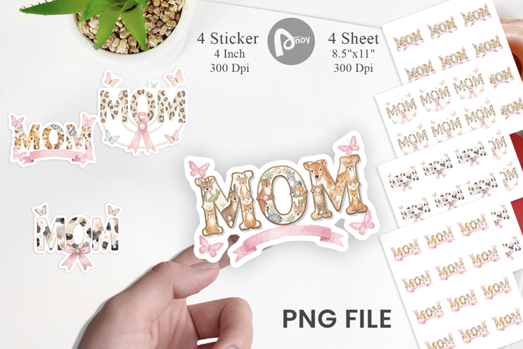 Ornate Garden MOM Sticker