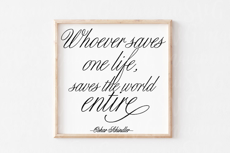 Whoever Saves One Life SVG | Inspirational Quote Cut File
