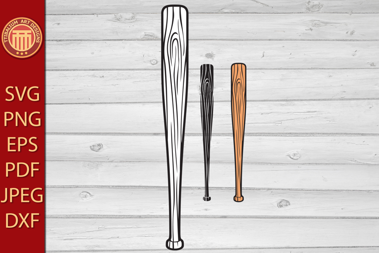 Baseball Bat - eps, jpg, dxf, svg, pdf, png files