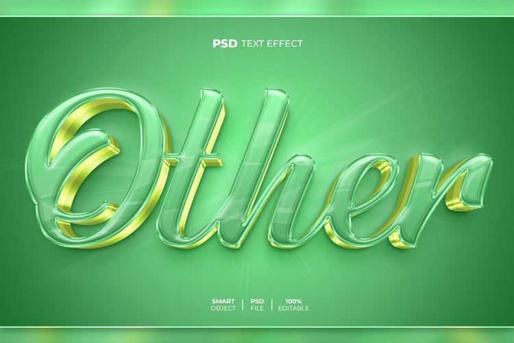 Other 3D editable text effect example image 1