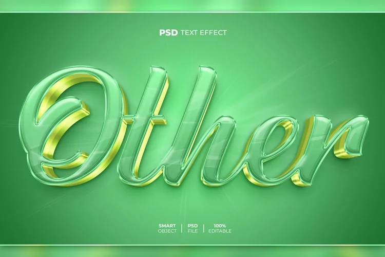 Other 3D editable text effect