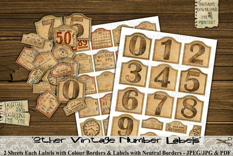 Other | Vintage | Number | Labels | Grunge | Random | Print