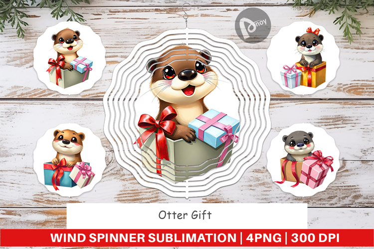 Wind Spinner Otter Gift