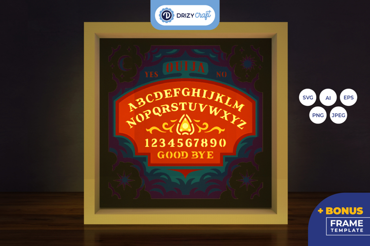 Ouija 3D Light Box - Speak to the Spirits 3D Shadow Box