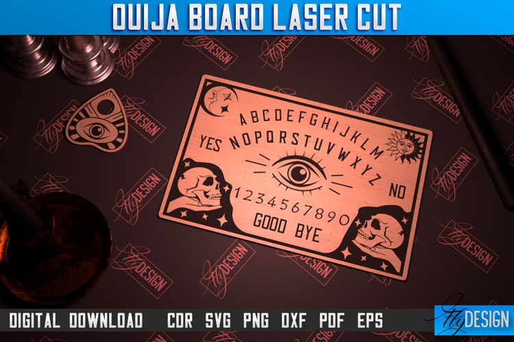 Ouija Board | Spirit Board | Mystical Design | Occult Art example image 1