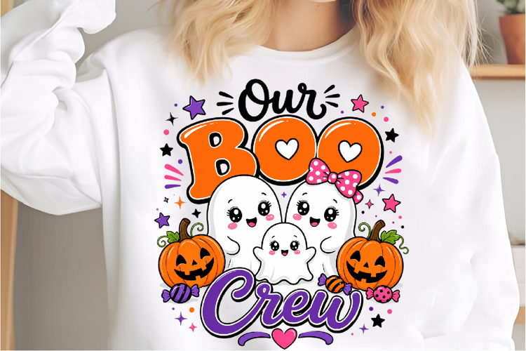 Our Boo Crew PNG, Halloween Ghost Sublimation Design