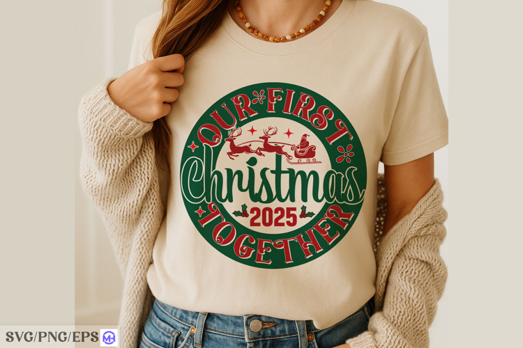 Our First Christmas Together 2025 SVG Couple’s Holiday