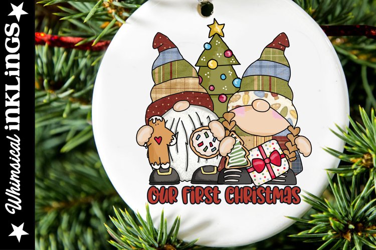 Our First Christmas-Gnomes-Christmas Ornament Sublimation