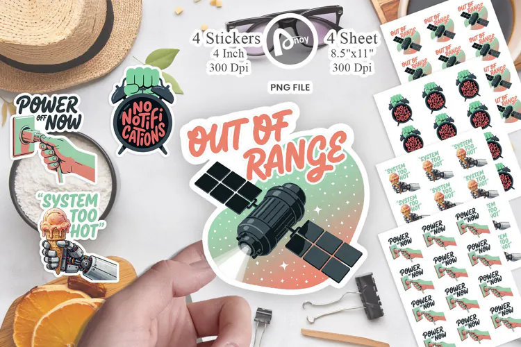 Out-of-Office Robots Sticker