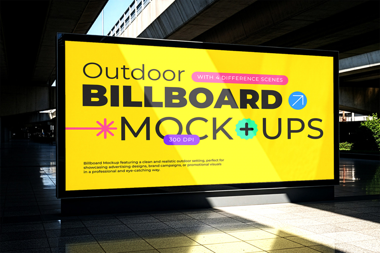 High Resolution Billboard Mockup