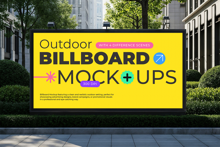 High Resolution Billboard Mockup