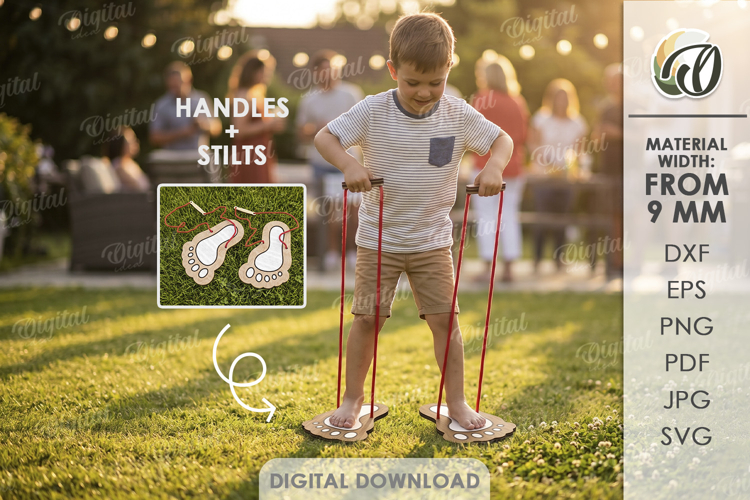 3D Outdoor Game Laser Cut. Kids Activity SVG. Walking game