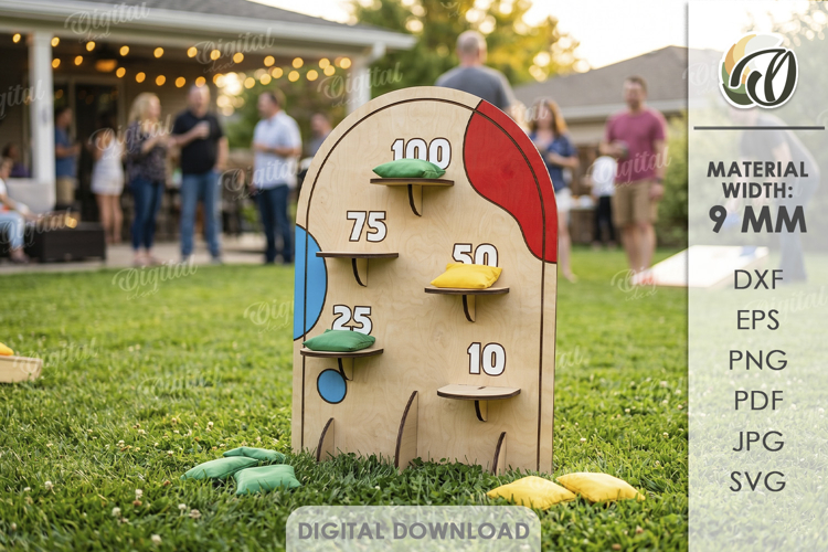 3D Outdoor Game Laser Cut. Kids Activity SVG. Bean bag toss