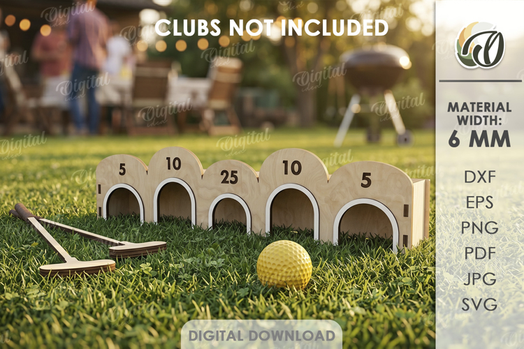 3D Outdoor Game Laser Cut. Kids Activity SVG. Mini golf
