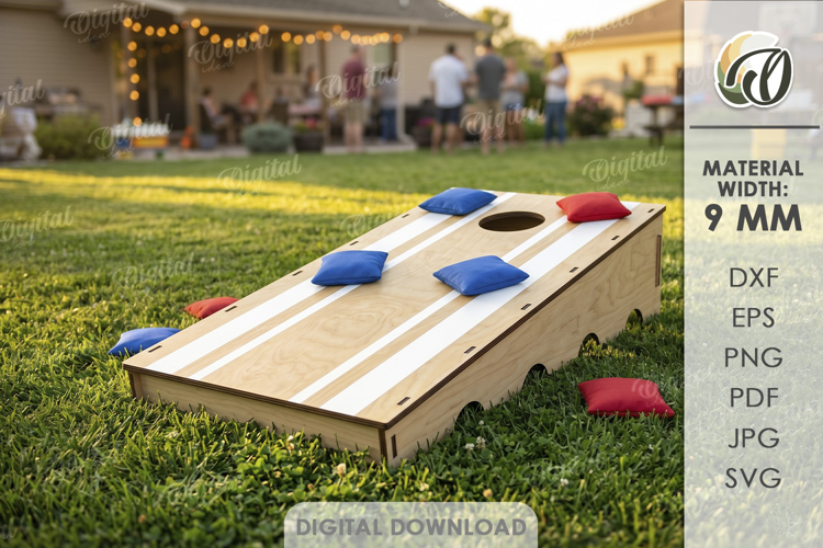 3D Outdoor Game Laser Cut. Kids Activity SVG. Cornhole game