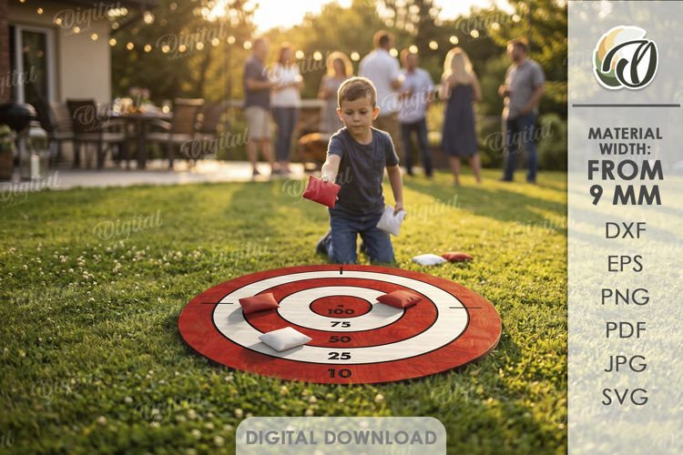 3D Outdoor Game Laser Cut. Kids Activity SVG. Target game