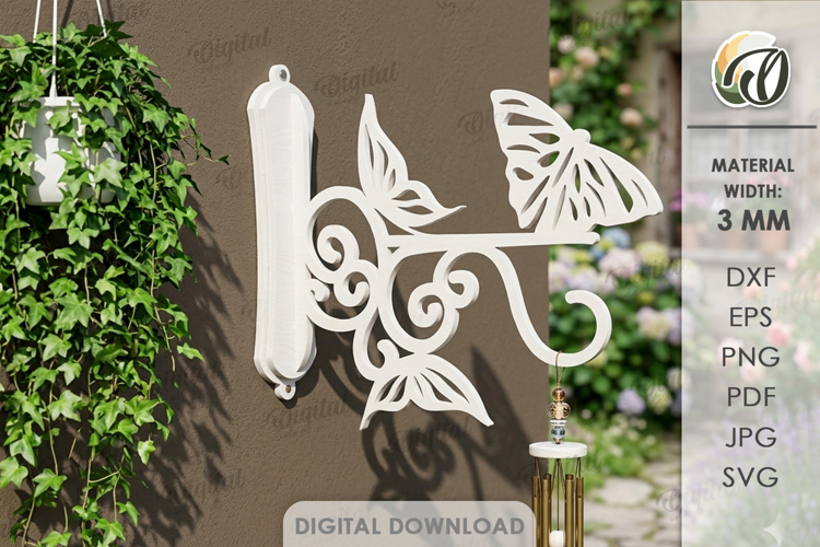 Outdoor Wall Bracket Laser Cut. Hanging SIgn SVG