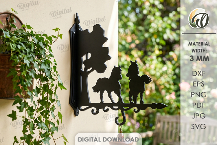 Outdoor Wall Bracket Laser Cut. Hanging SIgn SVG