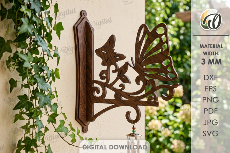 Outdoor Wall Bracket Laser Cut. Hanging SIgn SVG