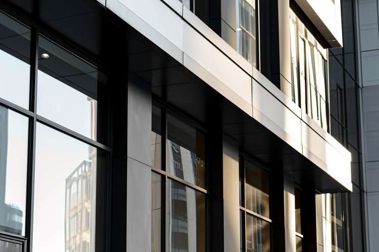 Wall Mounted Sign on Building Mockup example image 1