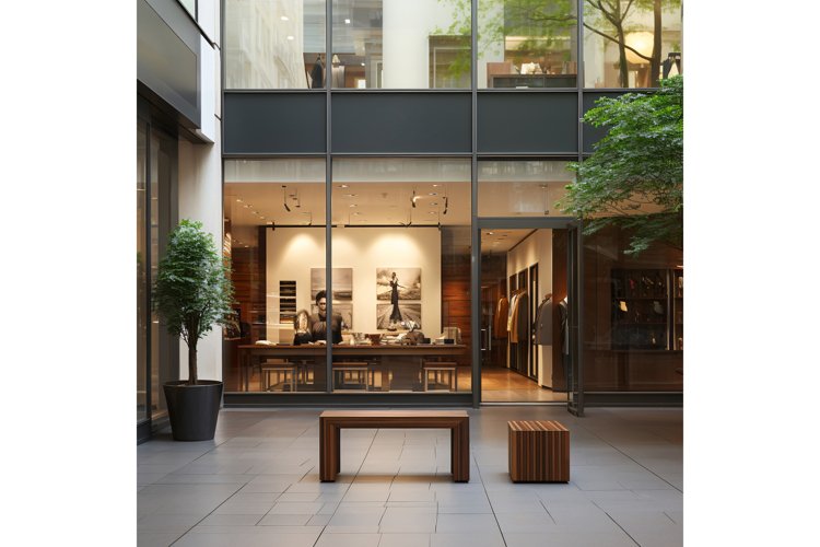 Signage Mockup on Building Wall