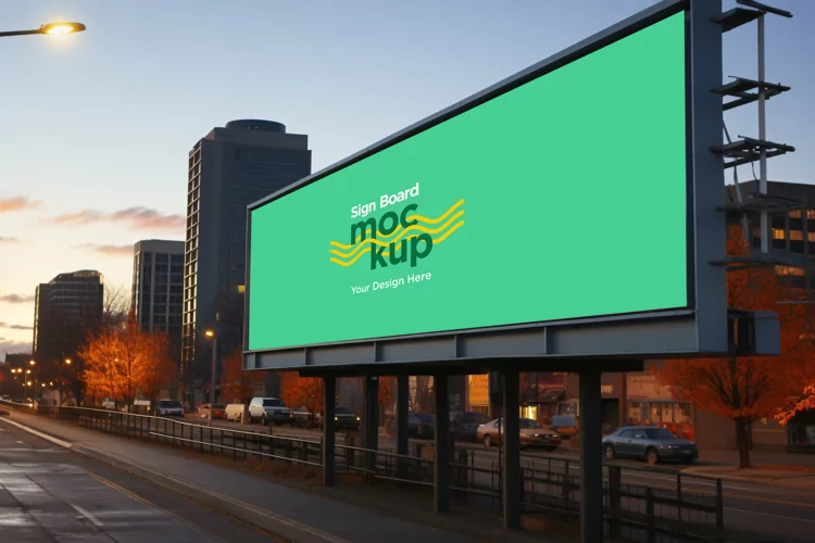 Billboard Sign Mockup Template