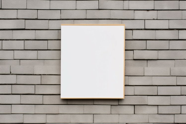 Sign Board Mockup on Building Wall example image 1