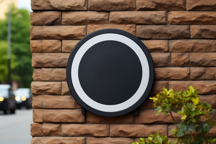 Sign Board Mockup on Wall