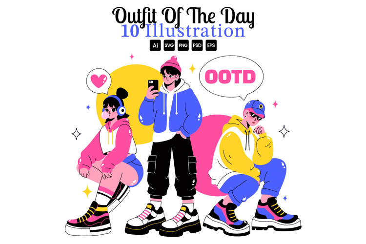 10 Outfit of the Day OOTD Illustration