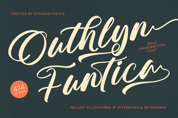 Outhlyn Funtica - Bold Handwritten Font