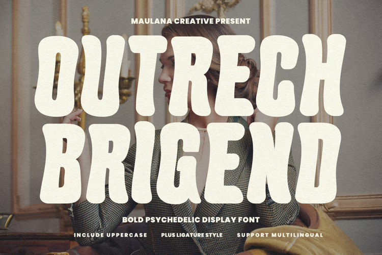 Outrech Brigend Bold Psychedelic Display Font