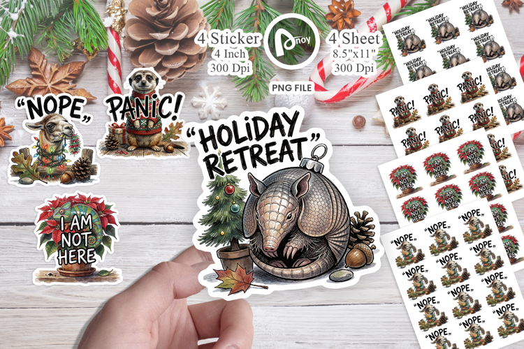 Exotic Holiday Panic Sticker