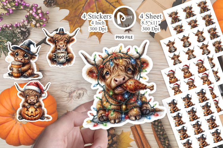 Overwhelmed Holiday Herd Sticker