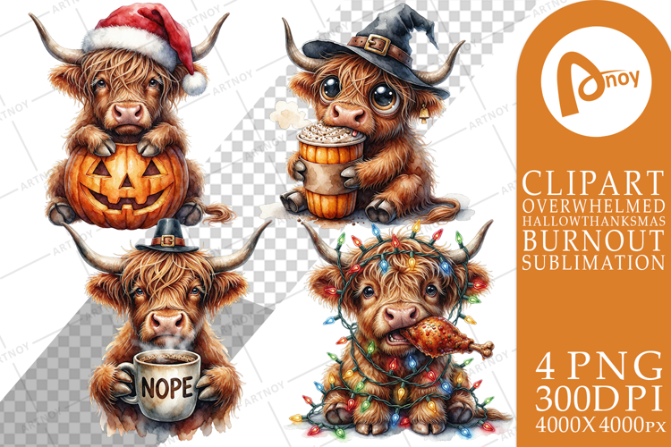 Overwhelmed Holiday Herd Sublimation