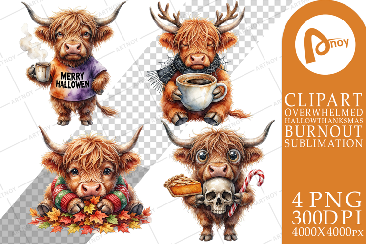 Overwhelmed Holiday Herd Sublimation