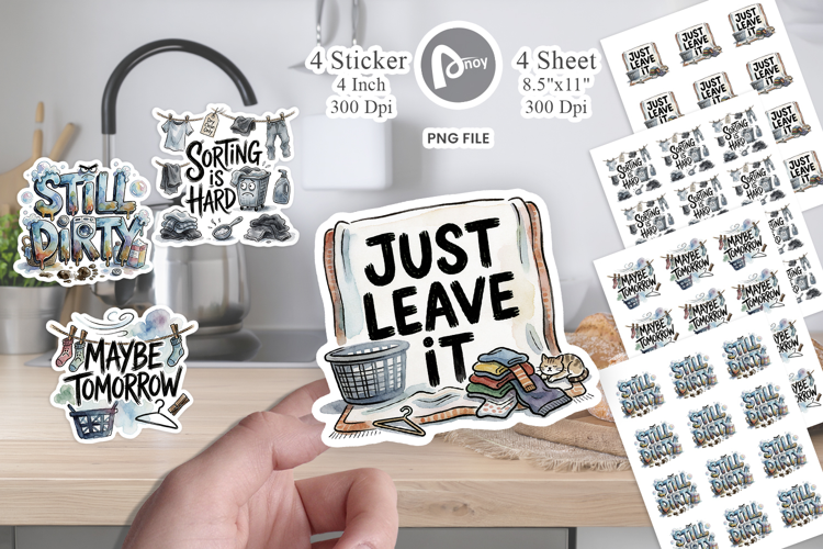 Laundry Day Outbursts Sticker