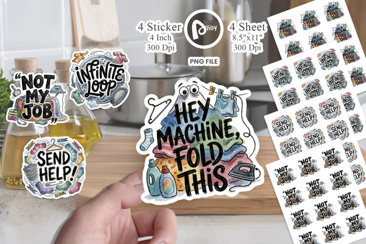 Laundry Day Outbursts Sticker