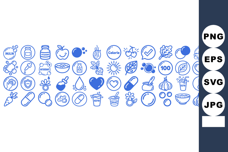 Line Art Health Icons Set for Medical Designs