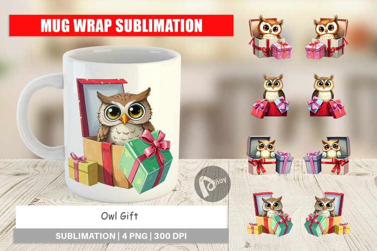 Mug Wrap Owl Gift