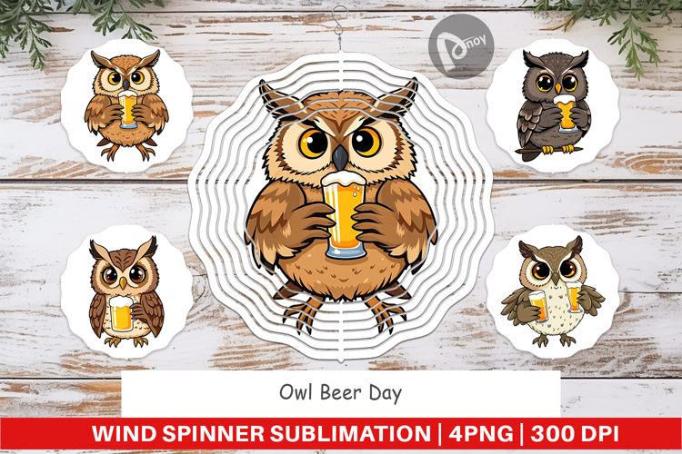 Wind Spinner Owl Beer Day