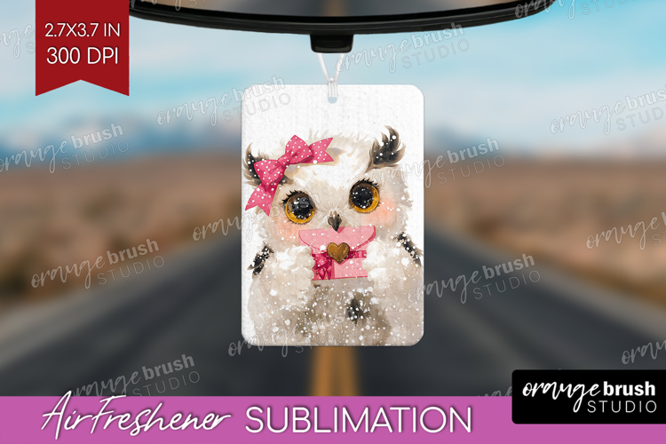 Owl Valentine Air Freshener PNG Cute Valentines Day PNG